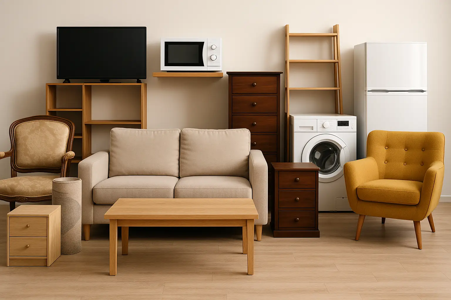 صورة لأثاث مستعمل متنوع ضمن خدمة شراء أثاث مستعمل العاصمة من شركة أصالة