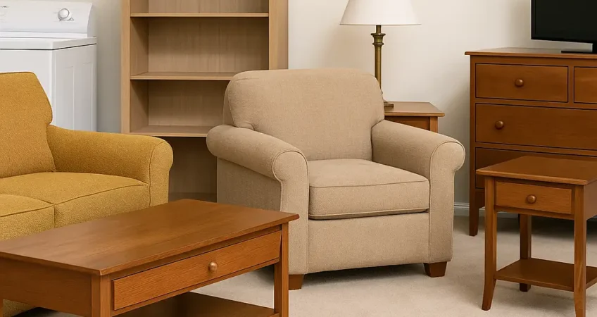 صورة لأثاث منزلي متنوع ضمن خدمة شراء أثاث مستعمل اليرموك من شركة أصالة