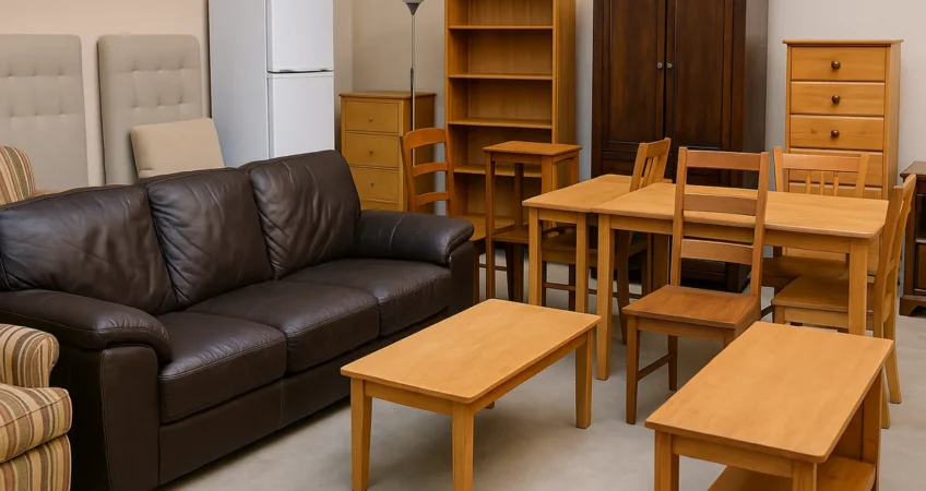 شراء أثاث مستعمل مشرف يشمل غرف نوم، كنب، طاولات، وكراسي مستعملة جاهزة للبيع داخل الكويت