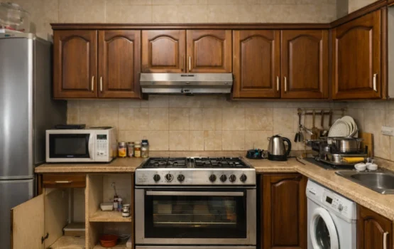 شراء مطابخ مستعملة بالكويت – مطبخ خشب مستعمل جاهز للبيع